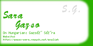 sara gazso business card